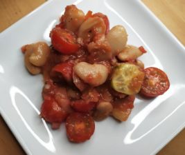 Giant Beans in Tomato Sauce Salad