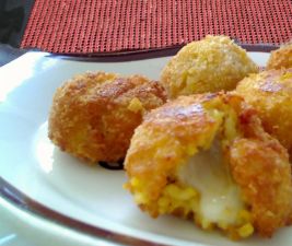 Risotto Rice Balls with Garlic Basil Tomato Mayonnaise